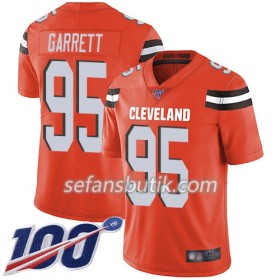Cleveland Browns Tröjor Myles Garrett 95 Nike Apelsin 100th - Herr